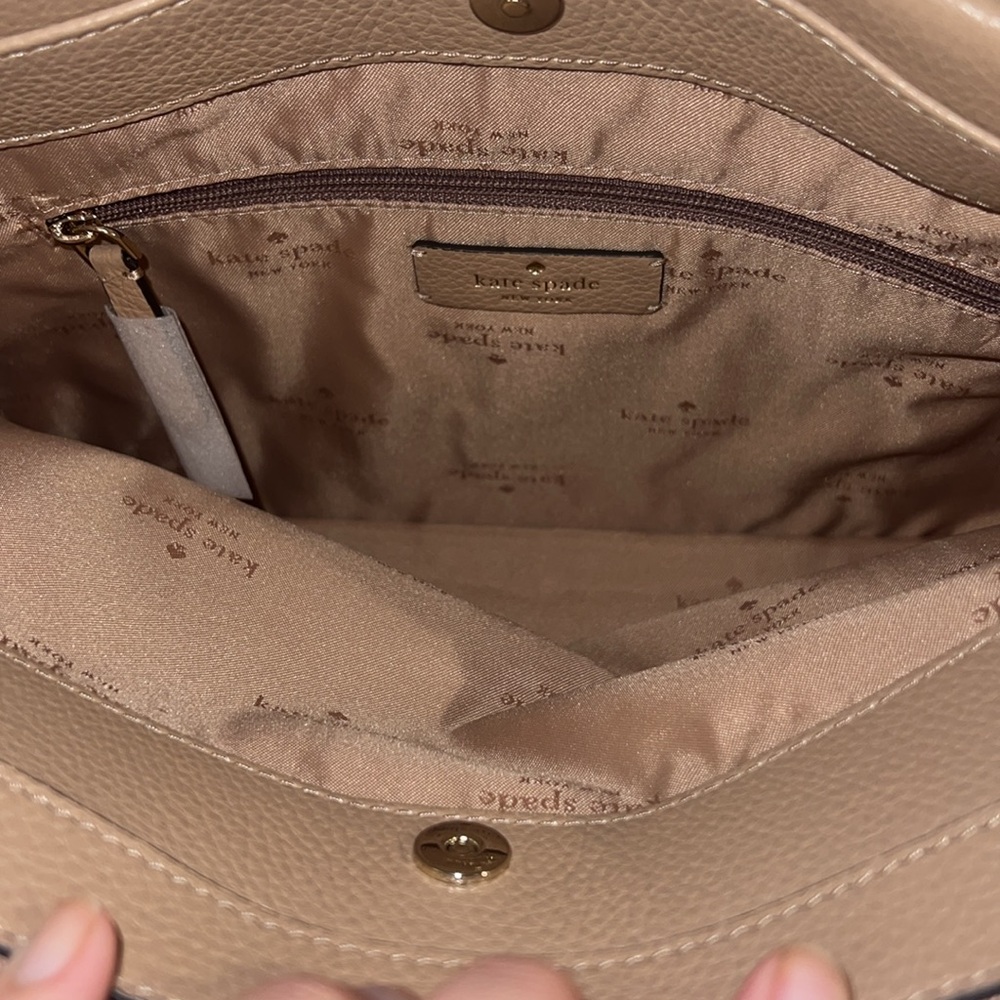 kate spade Beige/Taupe Leather Satchel with Tassel Charms - Picture 9 of 14